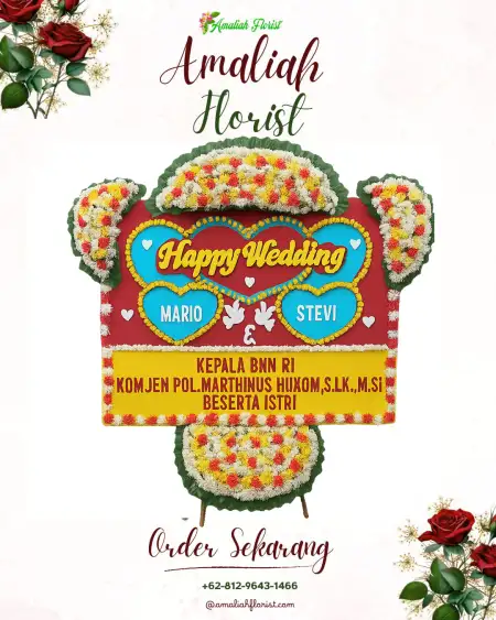 Papan Bunga Pernikahan Tenun Samarinda
